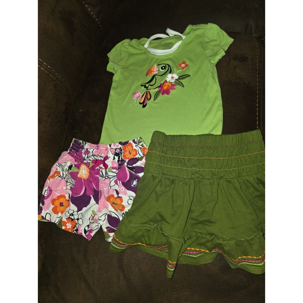 Gymboree wild for zebra outfit lot top shorts and skirt size 4